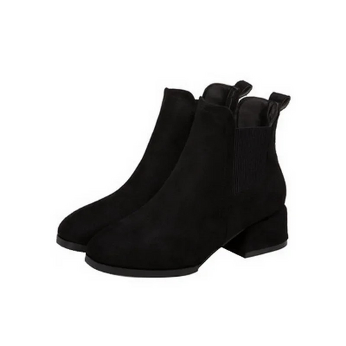 Drune | Elegante Einstieg Ankleboots mit Blockabsatz Damen Ankleboots