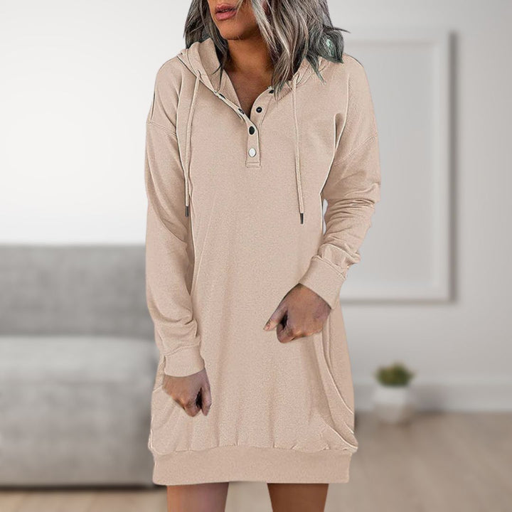 Drune Kapuzenkleid | Trendy Kapuzen pullover für Damen