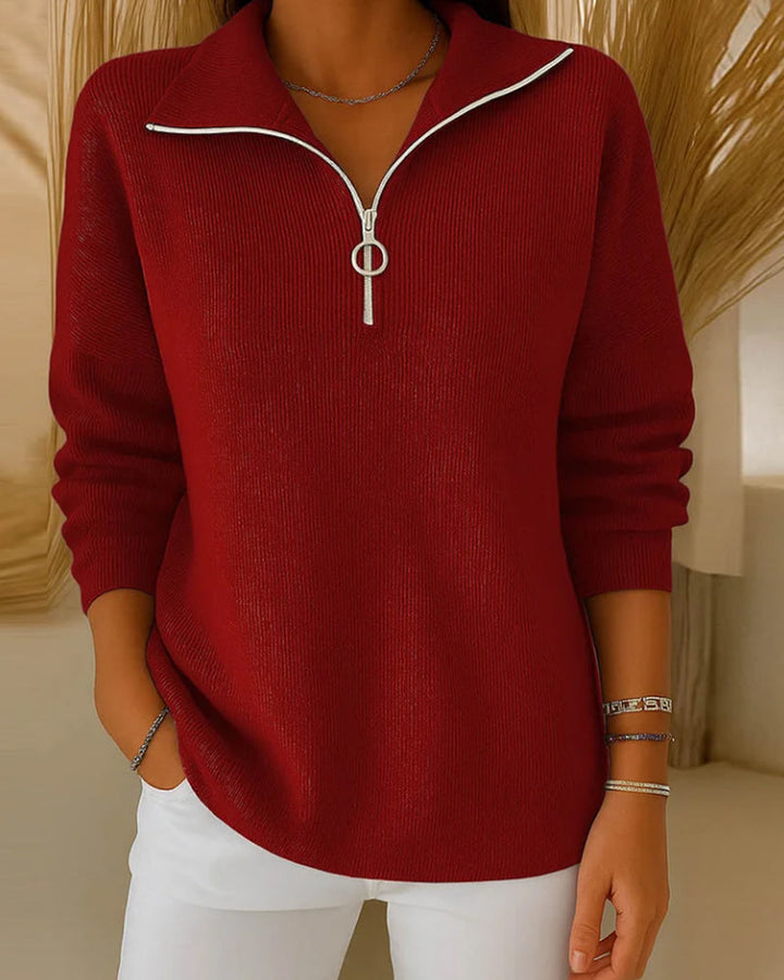 Drune | Pullover mit Halbem Reißverschluss
