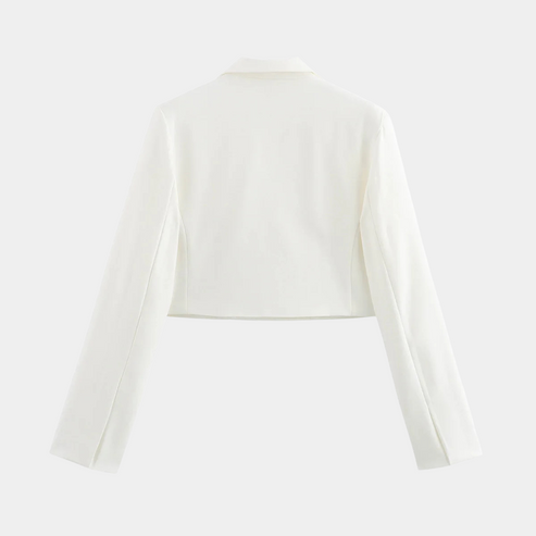 Drune | Cropped Blazerjacke Maßgeschneiderte Langarm Open Front