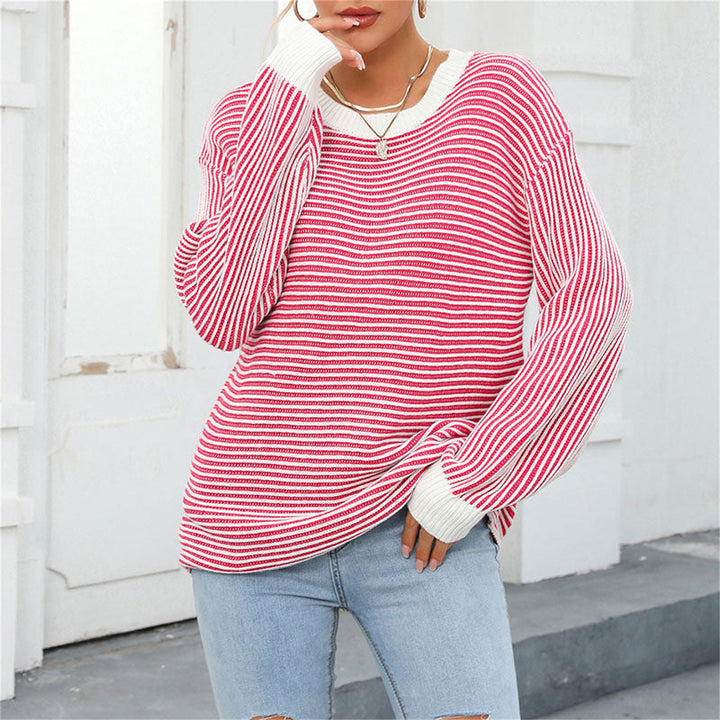 Drune | Gestreifter Strickpullover Mit Lässigem Schnitt