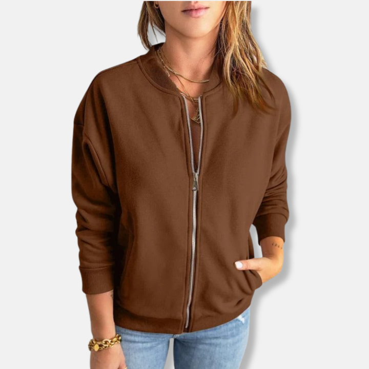 Drune | Jacke - Leichtes Design - Lockere Passform - Reißverschluss - Rippkante Lässiger Look