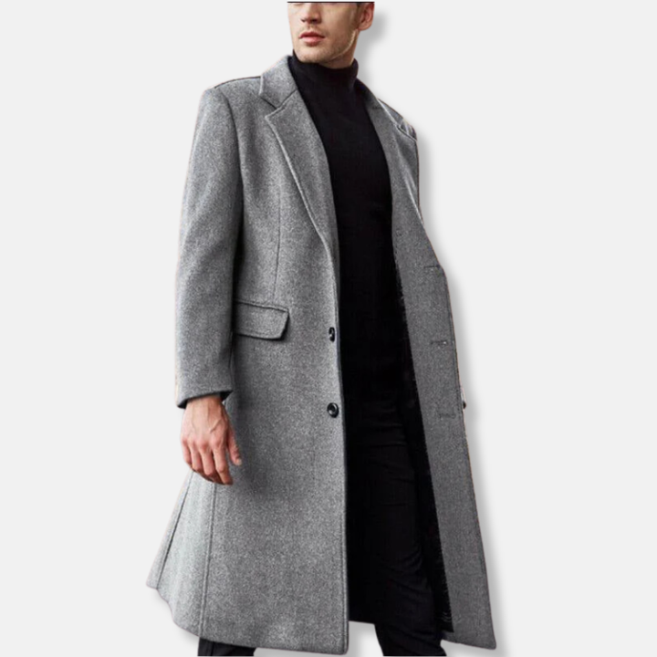 Drune | Wollmischung maßgeschneiderte Passform Knopf klassischer Formalstil