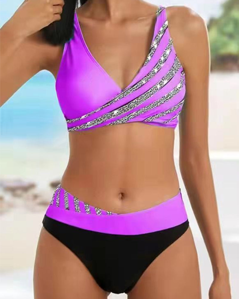 Drune Bikini-Set mit Aufdruck