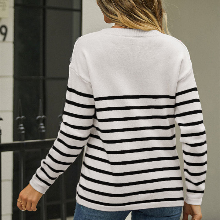 Drune | Gestreifter Strickpullover Für Modischen Alltag