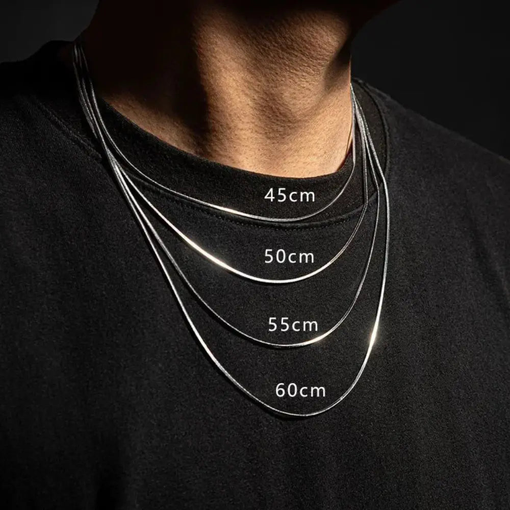 Drune | 2mm Schlangenglied Kette 925 Sterling Silber Halskette