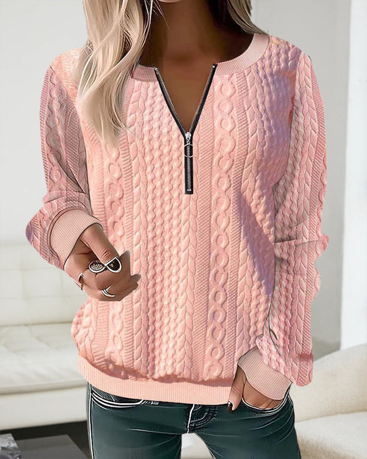 Drune | Schlichter Pullover mit Reißverschluss