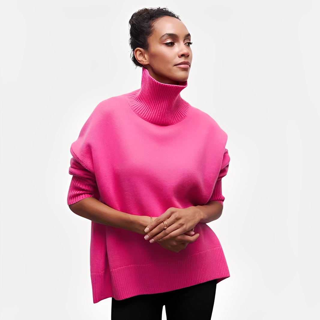 Drune | Damenpullover mit lässigem Schnitt und hohem Kragen