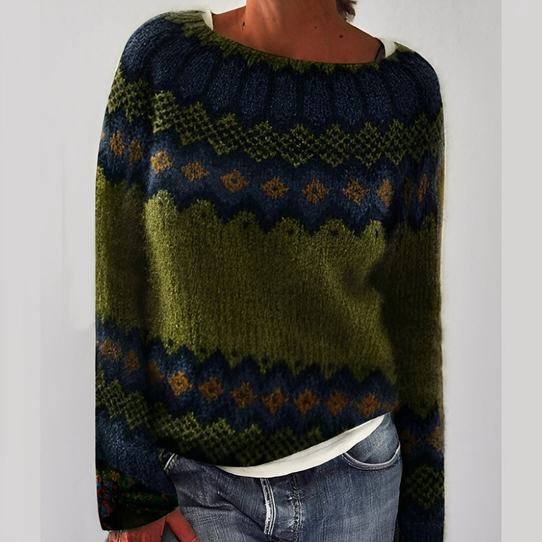 Drune | Klassischer Damenpullover mit Muster