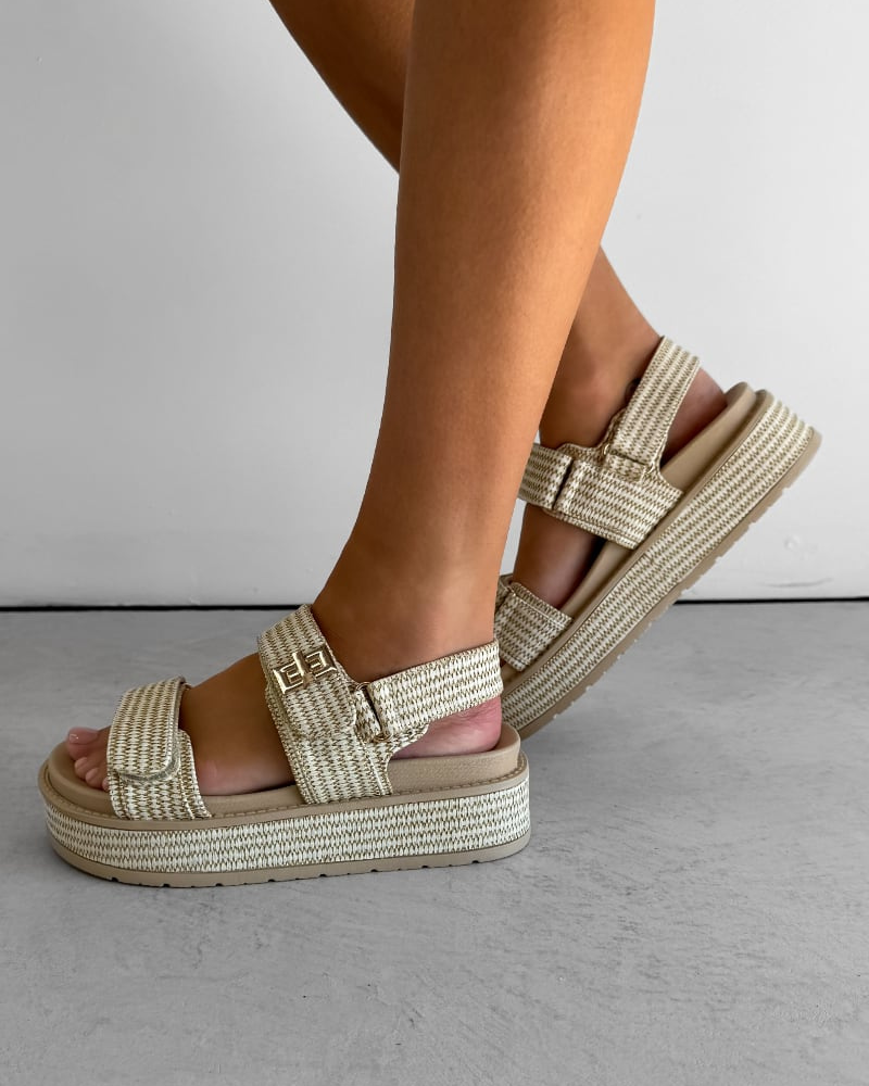 Drune | Chunky Rattansandalen für Damen