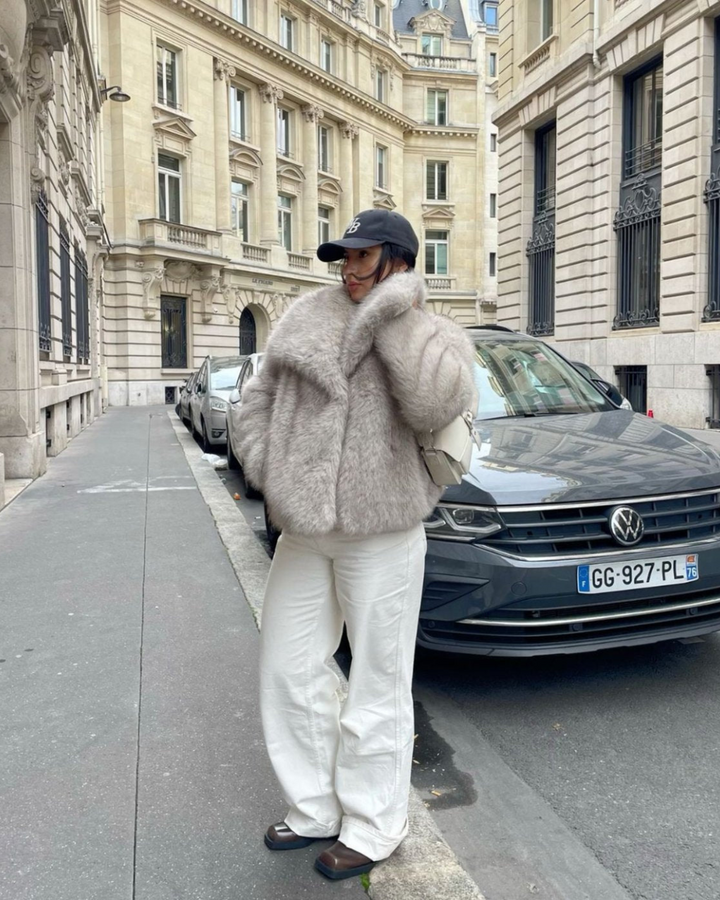 Drune | Fur Coat Damen Reguläre Passform Belle Couture Fp 22 Essentielle Eleganz