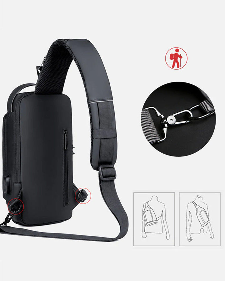 Drune | Diebstahlsichere Brusttasche mit Zahlenschloss