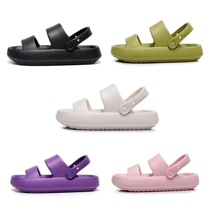 Drune | Orthopädische Sandalen Comfort Plus Pantoletten mit Doppelriemen Gepolsterte, Lässige Slip-On-Sandalen