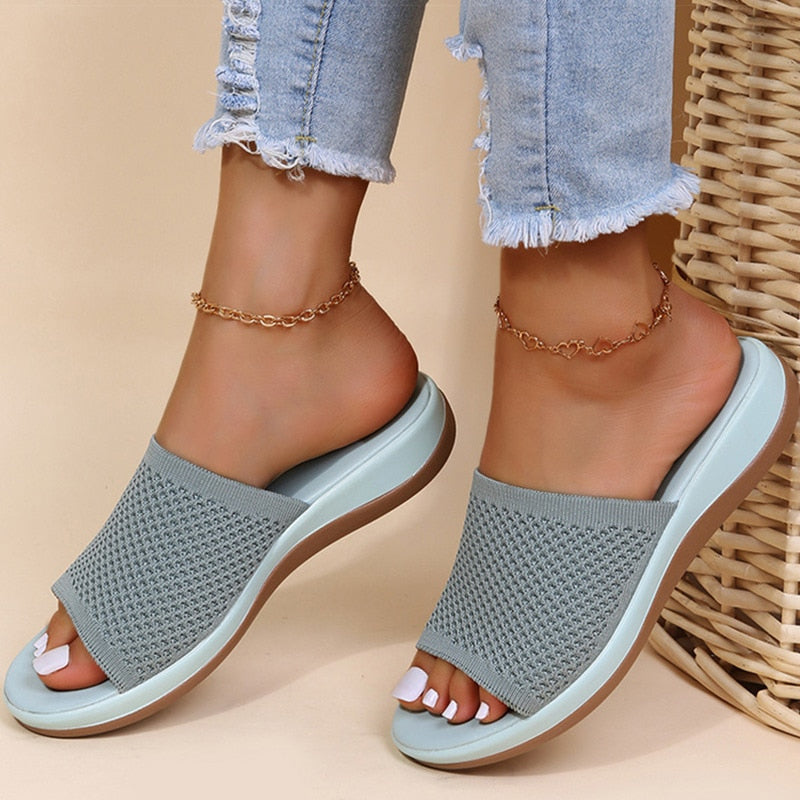Drune | Damen Orthopädische Slipper Bequeme und Atmungsaktive Sommer Damen Slipper