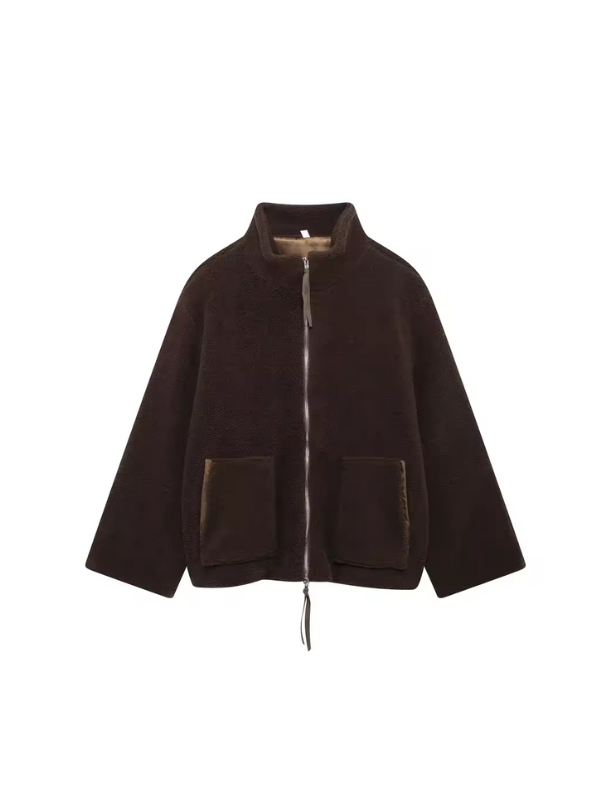 Drune | Übergroße Zip up Winterjacke mit Hohem Kragen Design