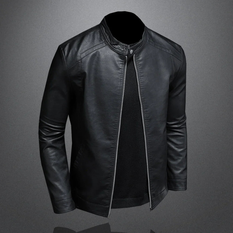 Drune | Slim Fit Wasserdichte Schwarze Motorradjacke Für Herren