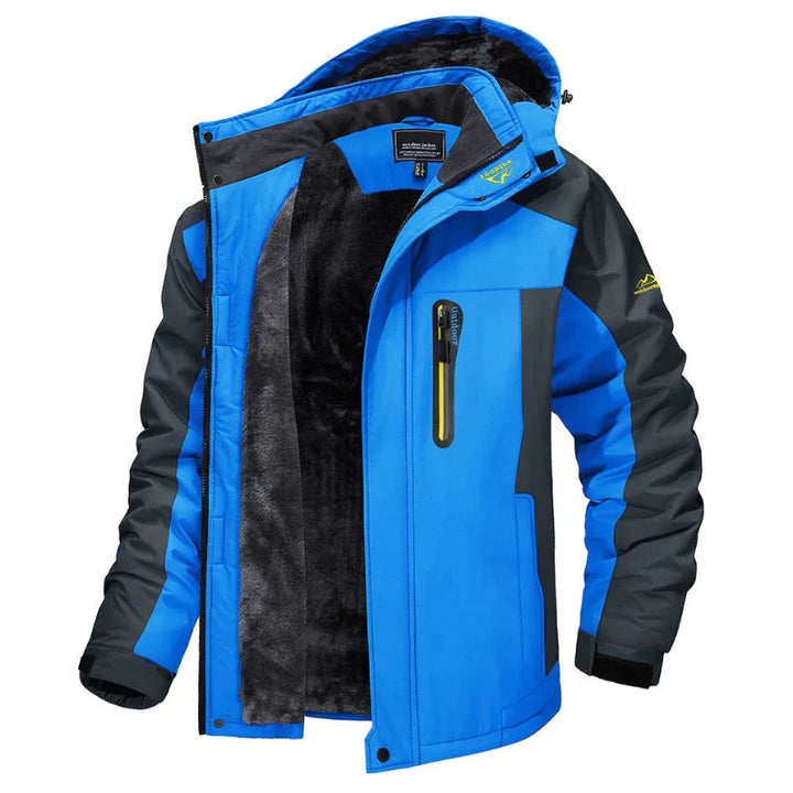 Drune | Elegante und warme Winterjacke aus dickem Fleece mit Kapuze für Herren - Ideal für Herbst/Winter