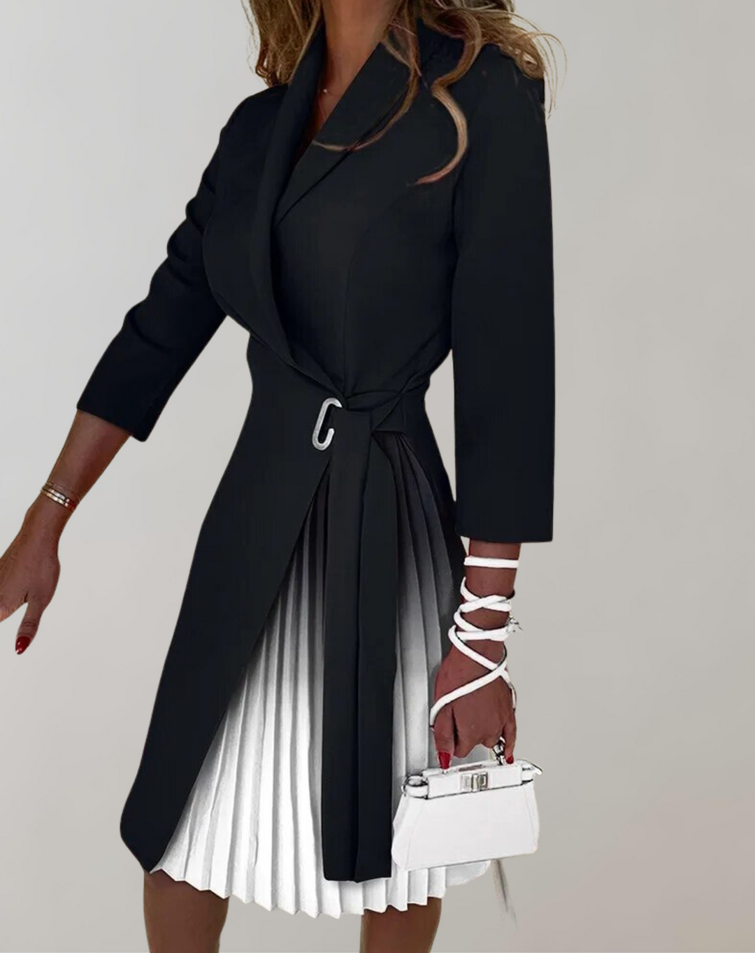 Drune - Damen Kleid Druck gekerbt