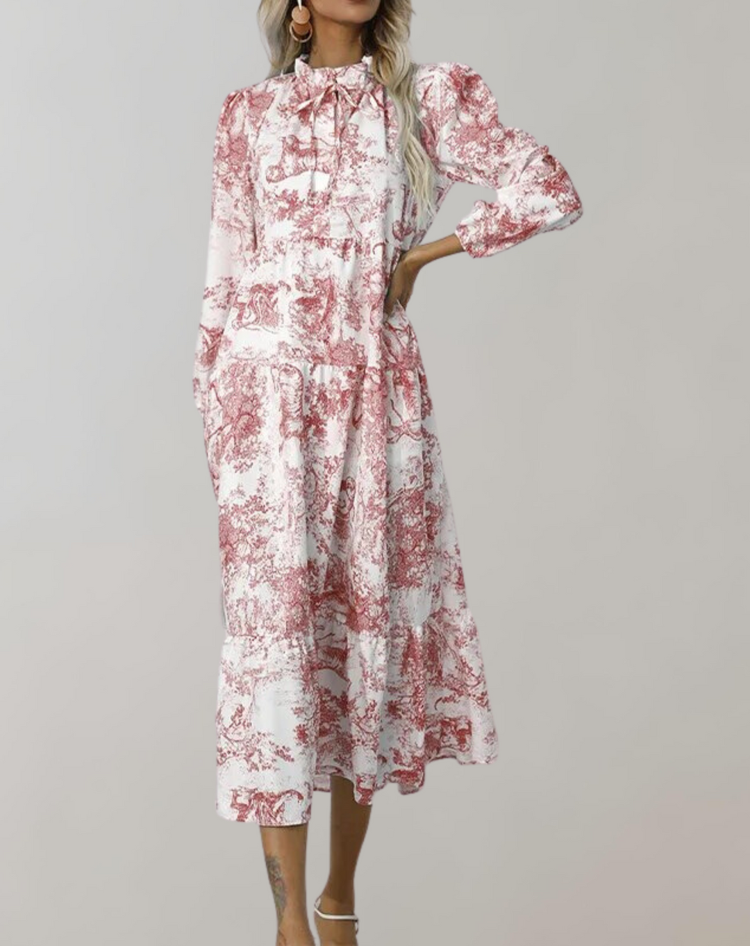 Drune - Neue Langarm Frauen Midi-Kleid
