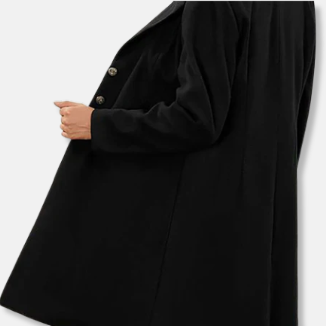 Drune | Wollmantel Slim Fit Midi Länge Doppelte Knöpfe Reverskragen