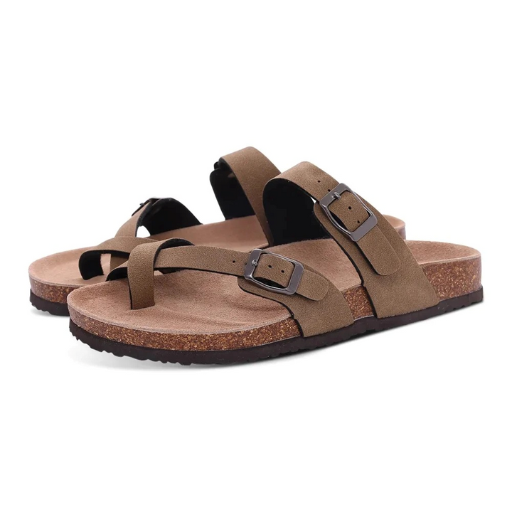 Drune | Wildleder Damen Sandalen Mit Doppeltem Riemen