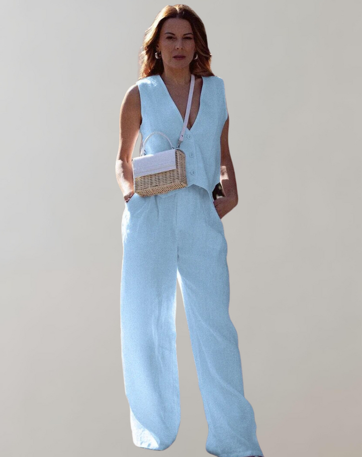 Drune -  Tank-Top und High-Waist-Hosen