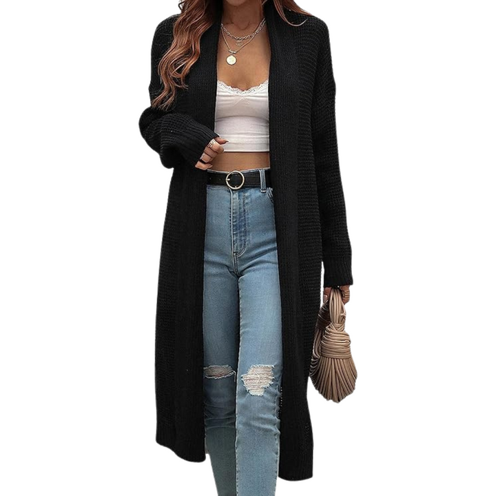 Drune | Langer Offener Strickjacke Für Damen