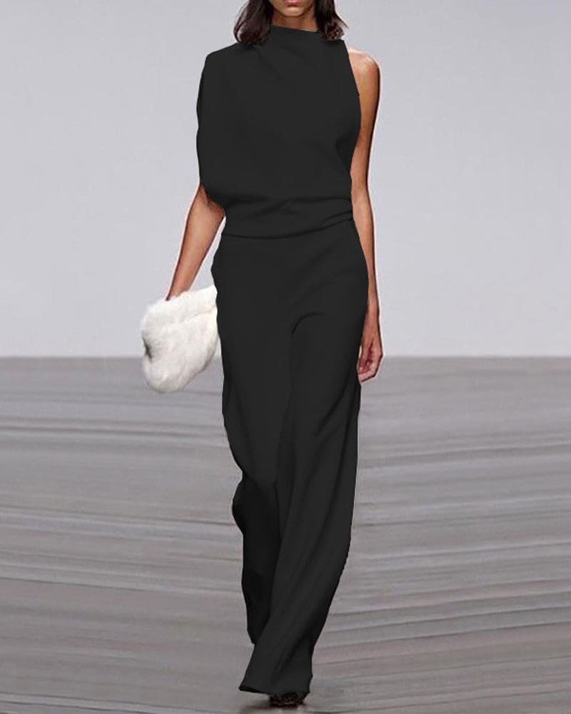 Drune | Premium Ein Schulter Jumpsuit