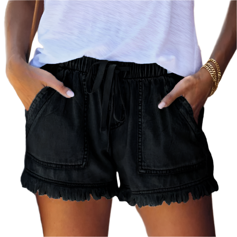 Drune | High-Waist Denim-Shorts