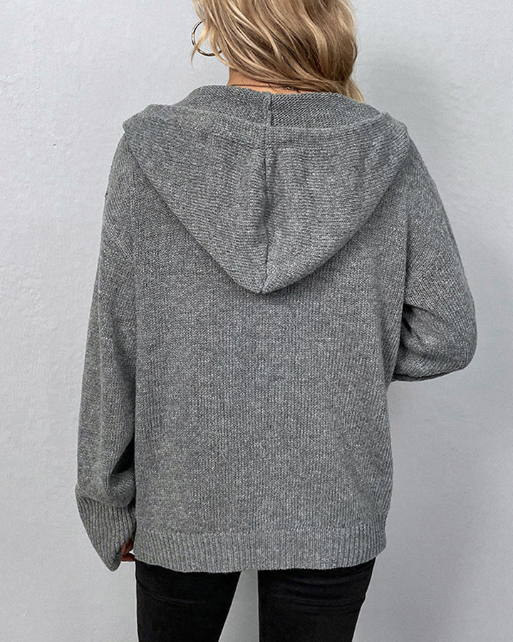 Drune | Strickjacke mit Kapuze und Schnürsenkeln