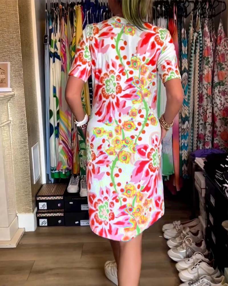 Drune | Frauen Blumenmuster Kleid