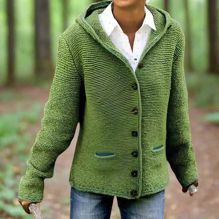 Drune | Vintage Kapuzenstrickmantel