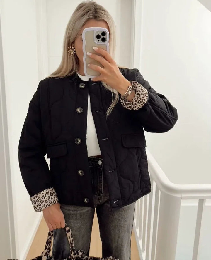 Drune | Mit Leopardenfutter gep padded Jacke für Damen