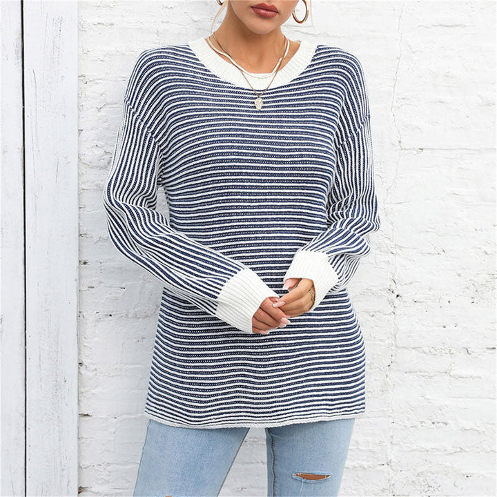 Drune | Gestreifter Strickpullover Mit Lässigem Schnitt