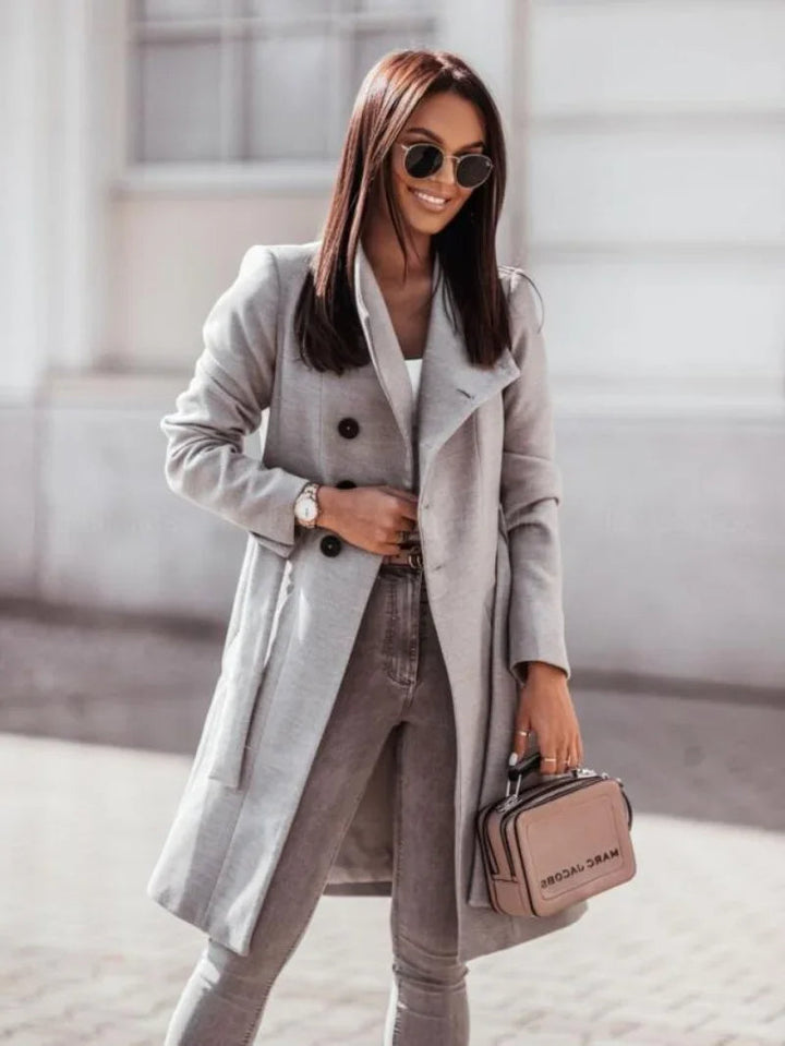 Drune | Klassischer Damen Trenchcoat Mit Doppelter Schleifenverschluss