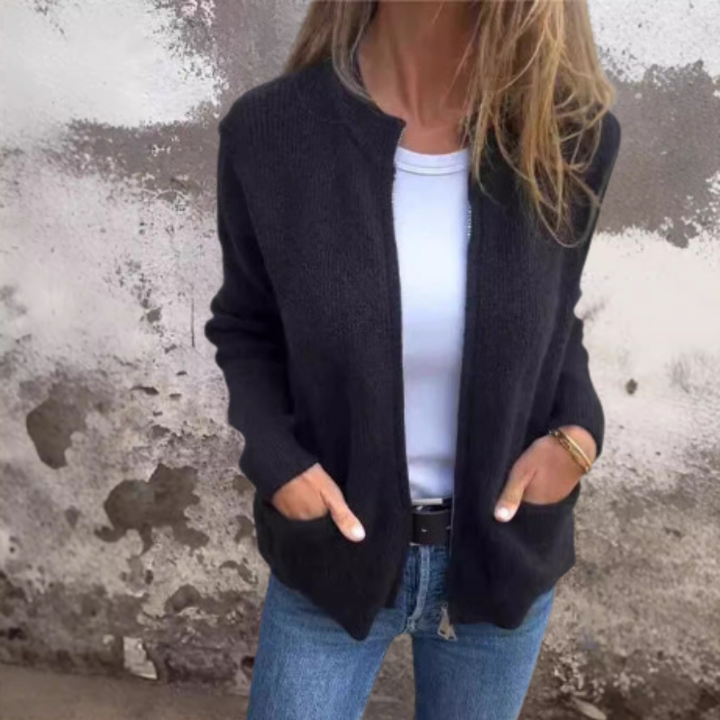 Drune | Superweiche, Warme Strickjacke Mit Reißverschluss