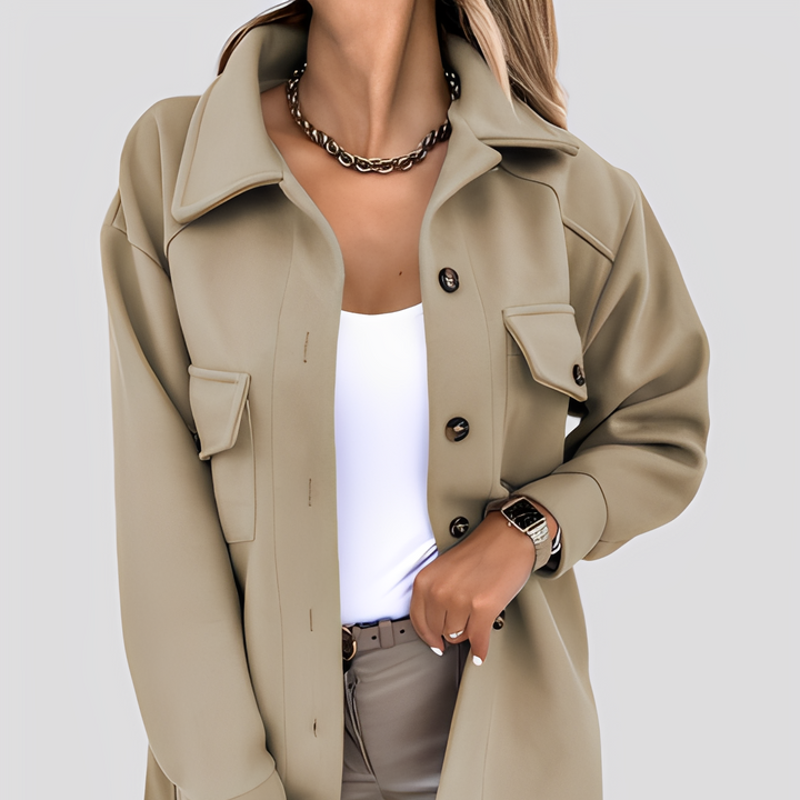 Drune | Damen Leichtgewicht Wolle Reverskragenjacke