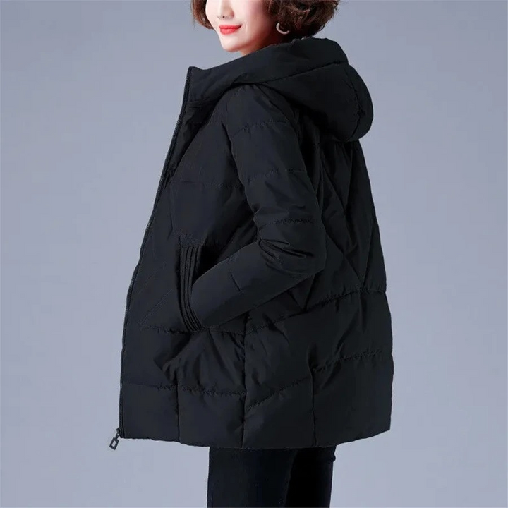 Drune | Elegante unifarbene gerippte gesteppte Jacke mit Reißverschluss ideal für Herbst/Winter