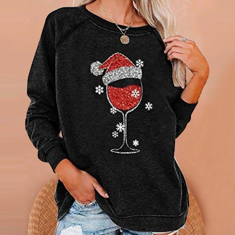 Drune | Festliche Cheers Weinglas Sweatshirt