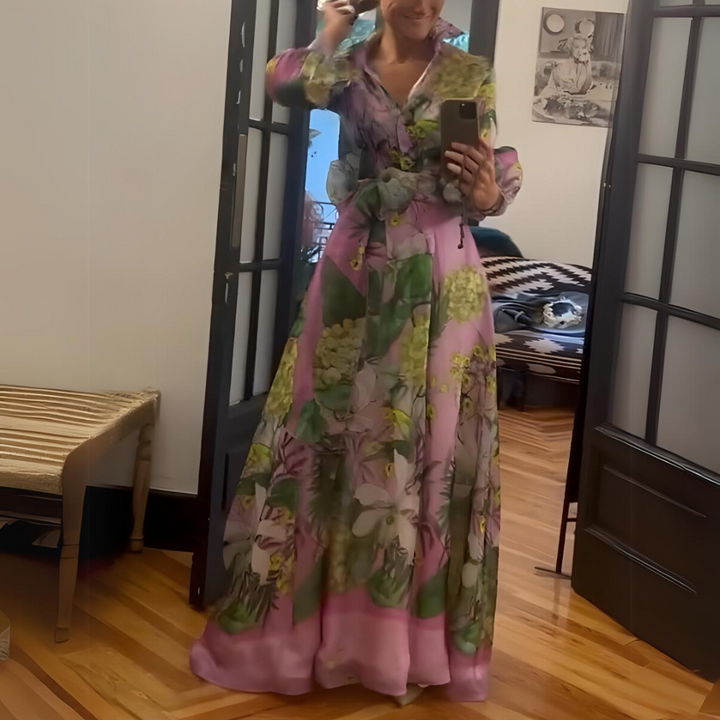 Drune | Luxuriöses Italienisches Maxikleid Aus Satin