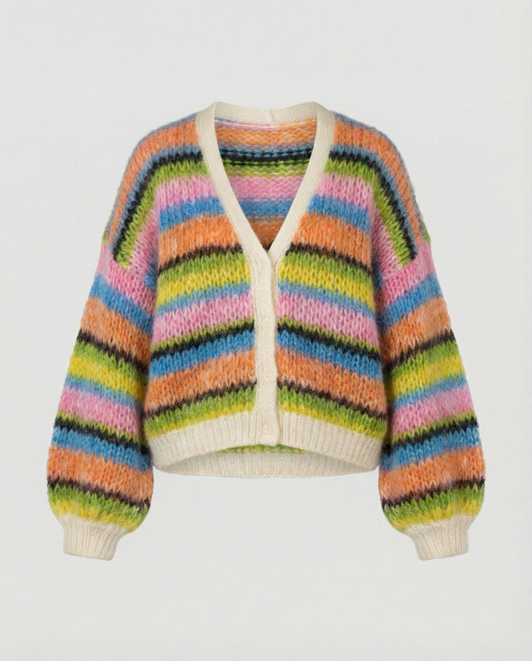 Drune | Bunte Patchwork Strickjacke Für Damen