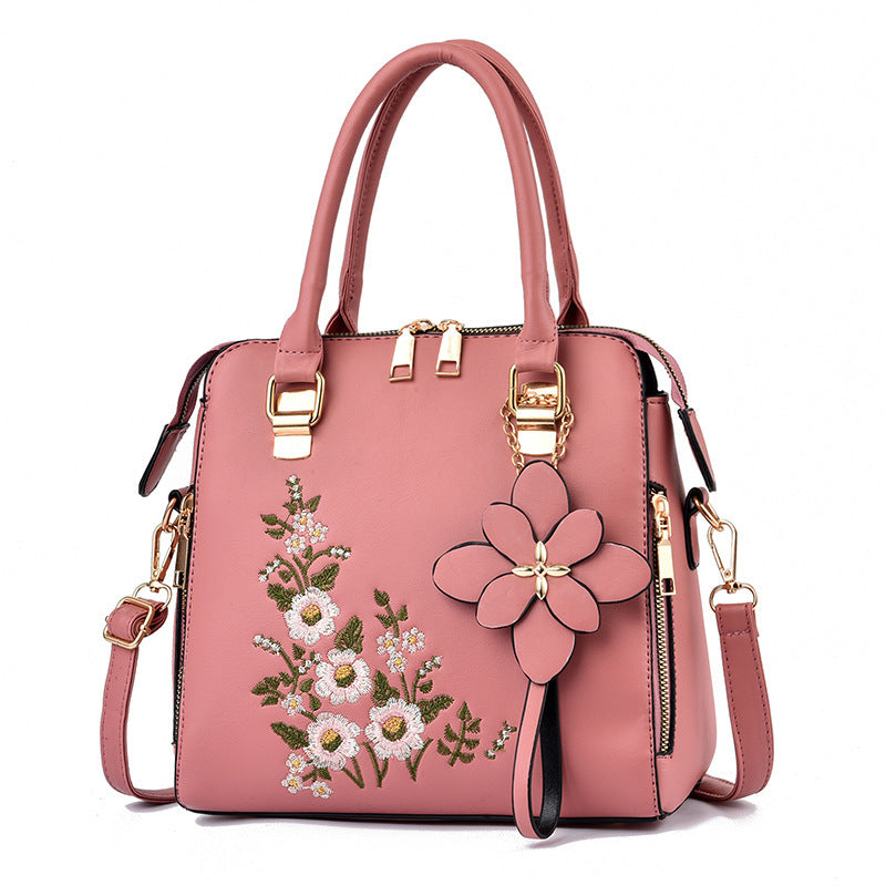 Drune | Bestickte Handtasche Für Damen Mit Schulter Und Messenger Design