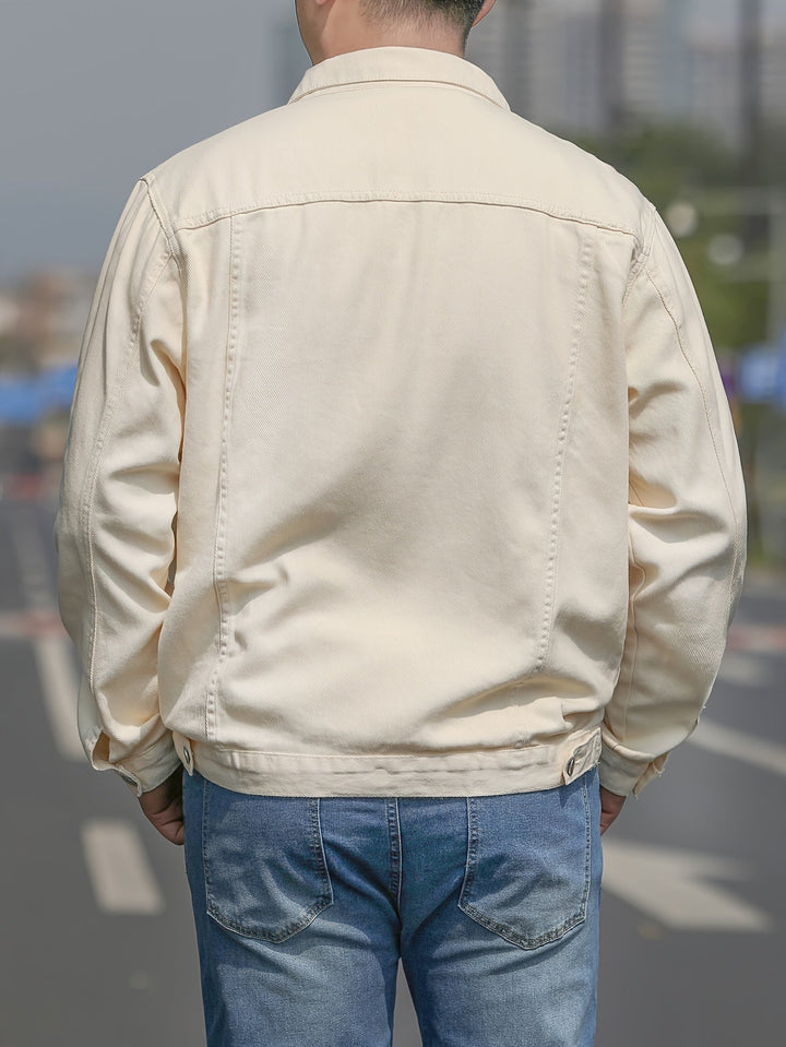 Drune | Baumwoll Herrenjacke Im Lässigen Denim Stil