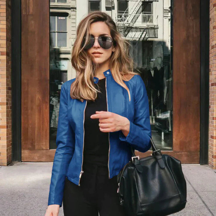 Drune | Elegante Italienische Lederbikerjacke