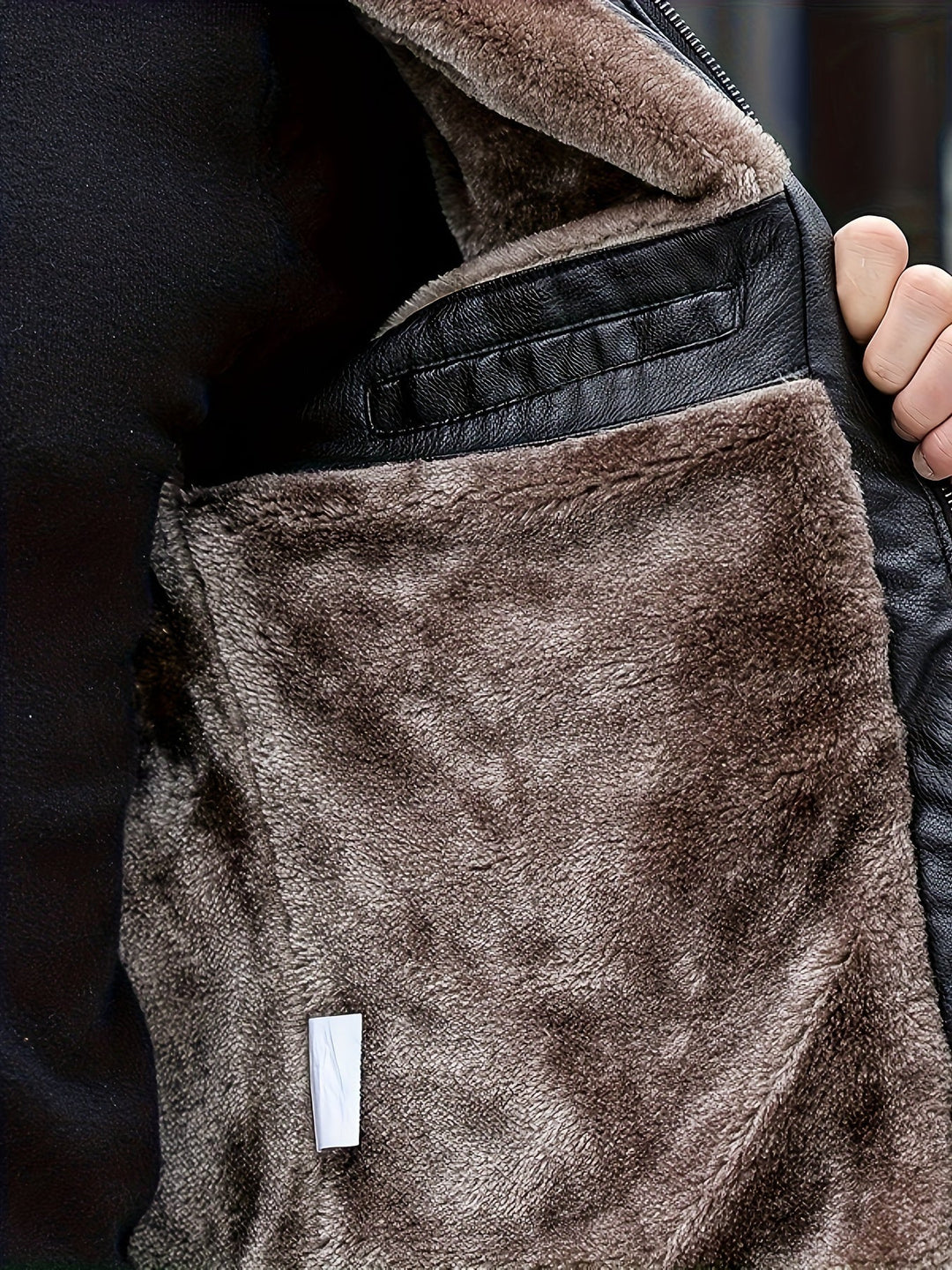 Drune |  Fleece Gefütterte PU Leder Winterjacke Für Herren - Perfekt für Outdoor-Aktivitäten
