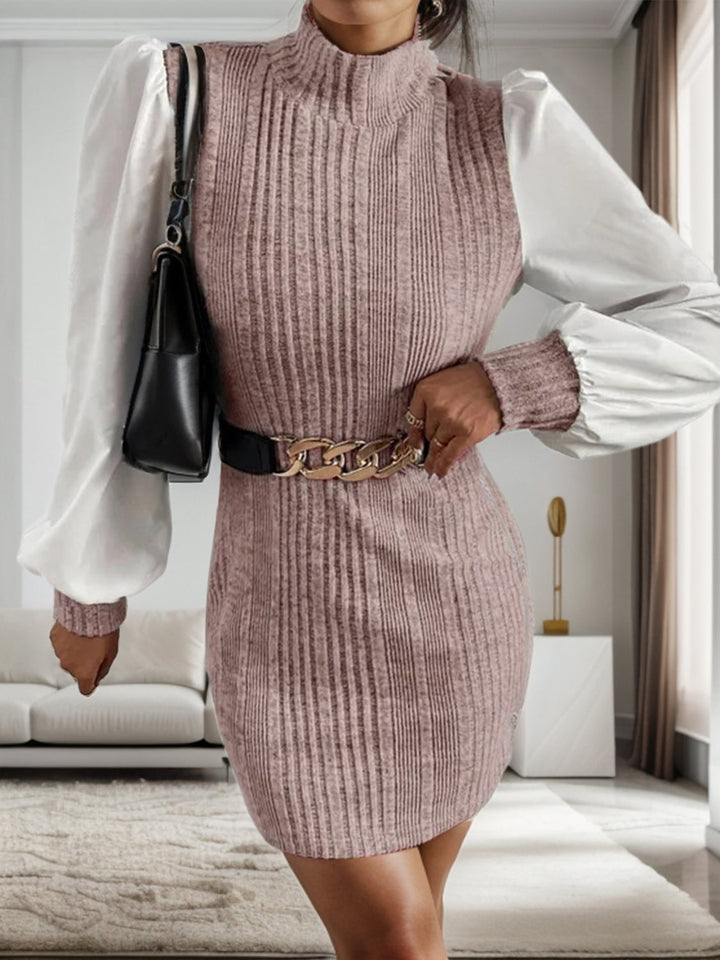 Drune | Stilvolle Herbst Gerippte Pullover Kleid Für Frauen