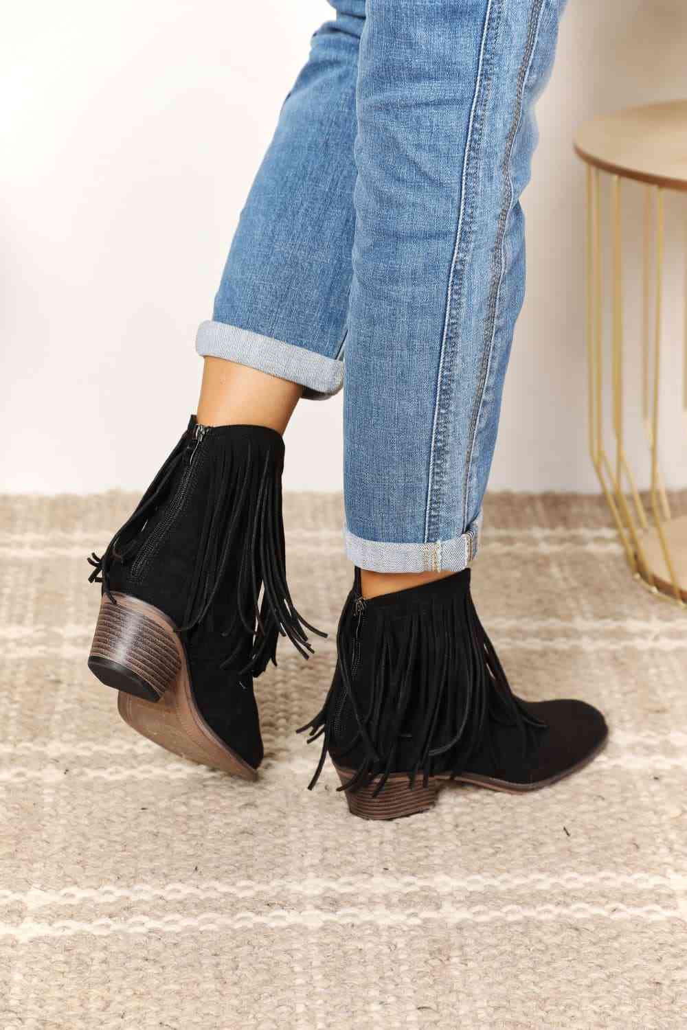 Drune | Legend Damen Fransen Cowboy Western Stiefeletten