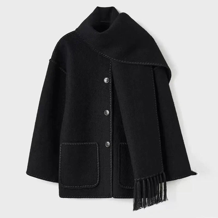 Drune | Zeitloser Pompon-Mantel für Frauen