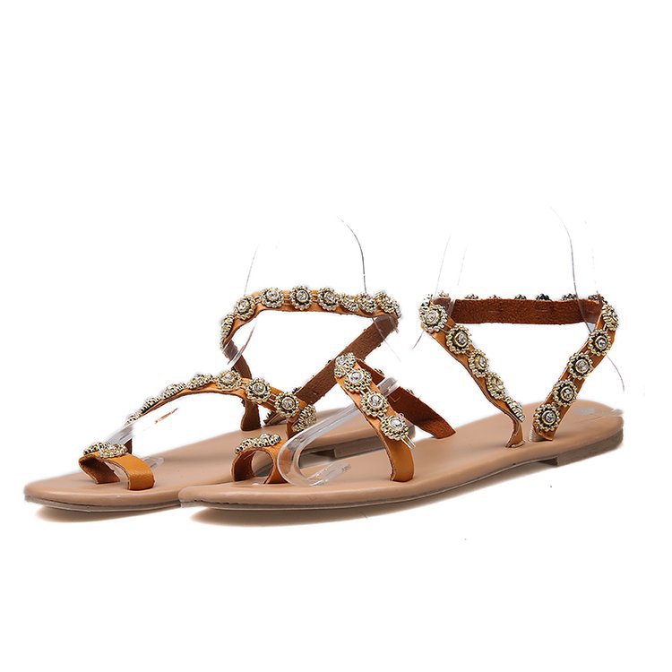Drune | Boho Strand Strass Flip Flops