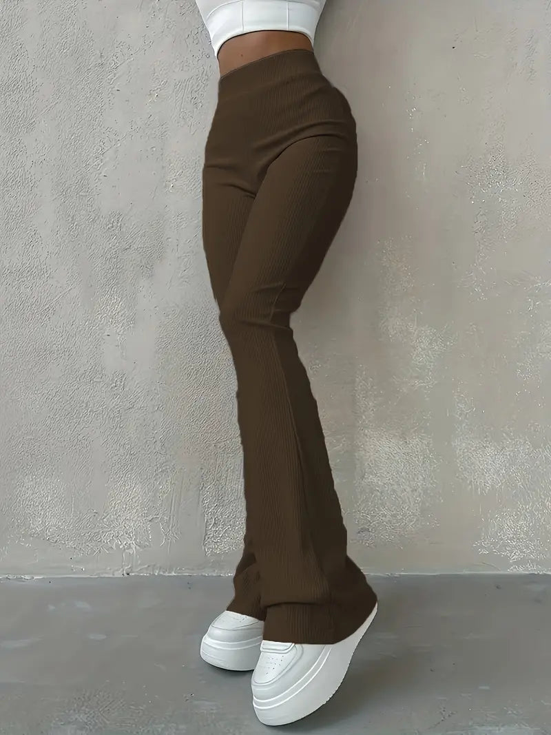 Drune | Taille Ribcord Schlaghose - Trendy Damen Alltagshose